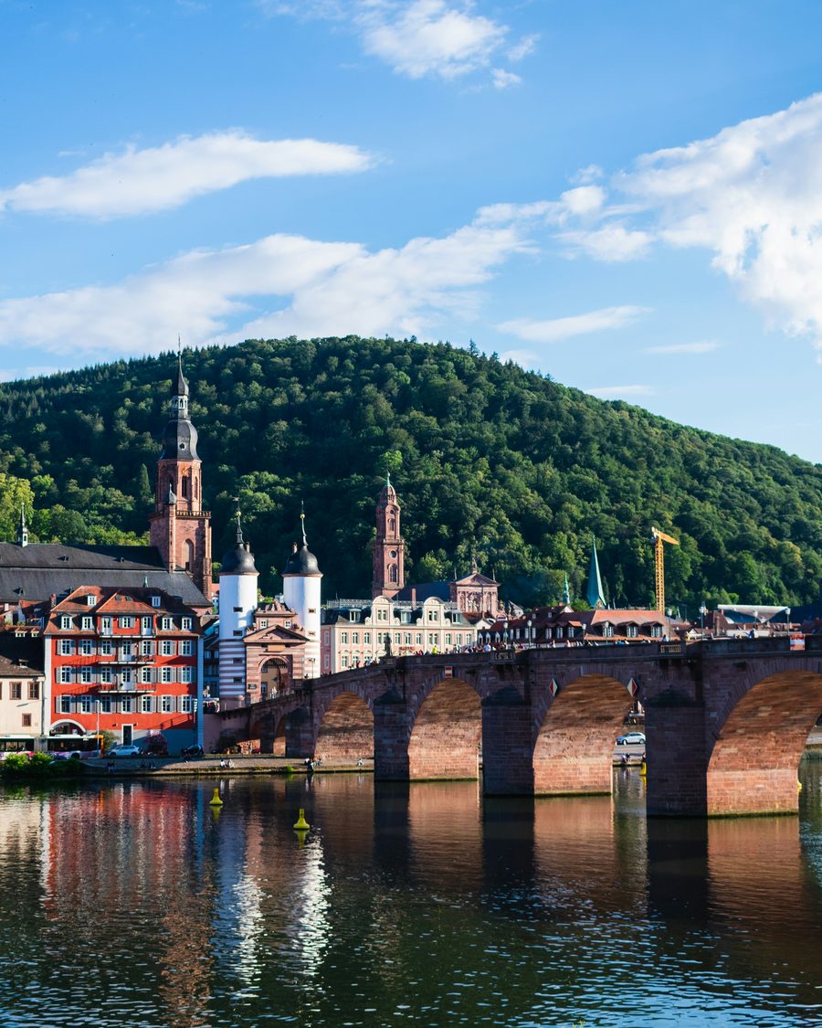 The Old Bridge and old town of Heidelberg